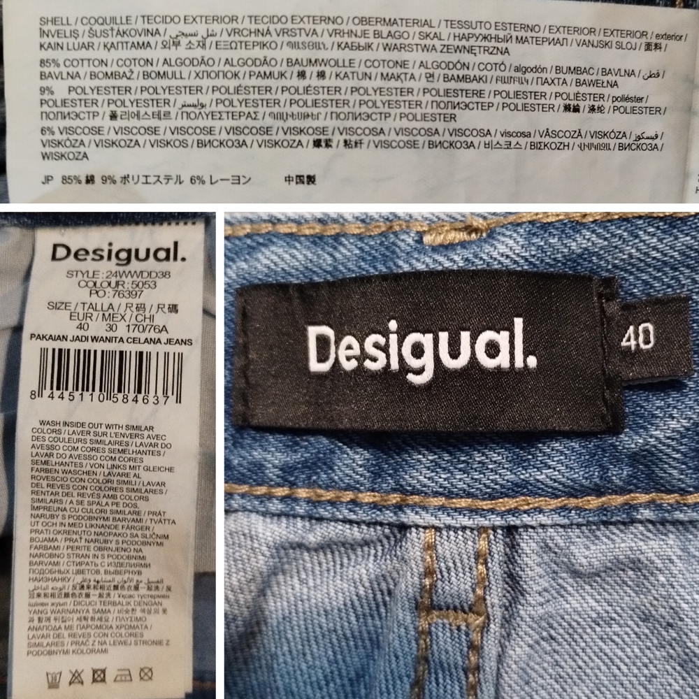Desigual Balloon Denim High-Rise Shine Jeans - Picture 6 of 12